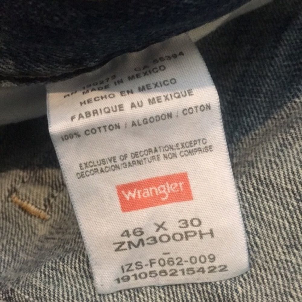 WRANGLER Mens Straight Leg Jeans 46 x 30 NWT - Picture 6 of 7